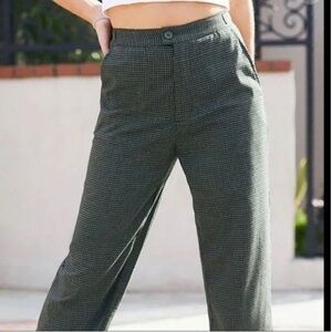 Brandy Melville Olive Plaid Pants